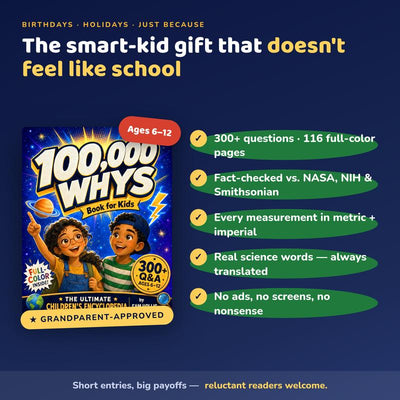 100,000 Whys Book for Kids - Ages 6-12