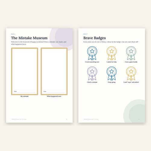 Wobbly & Wonderful – Printable Activity Book for Kids Who Fear Mistakes (Ages 4–8)